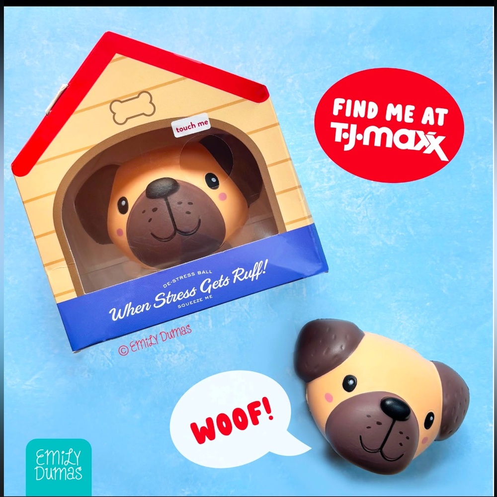 NWT When Stress Gets Ruff! Stress Ball Emily Dumas